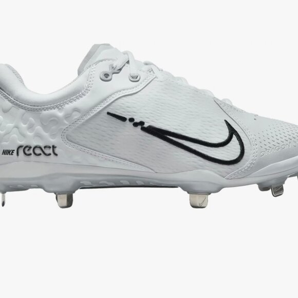 Women's Nike Hyper Diamond 4 Elite Softball Cleats Size 8 White Grey  CZ5917-100 - Picture 1 of 8